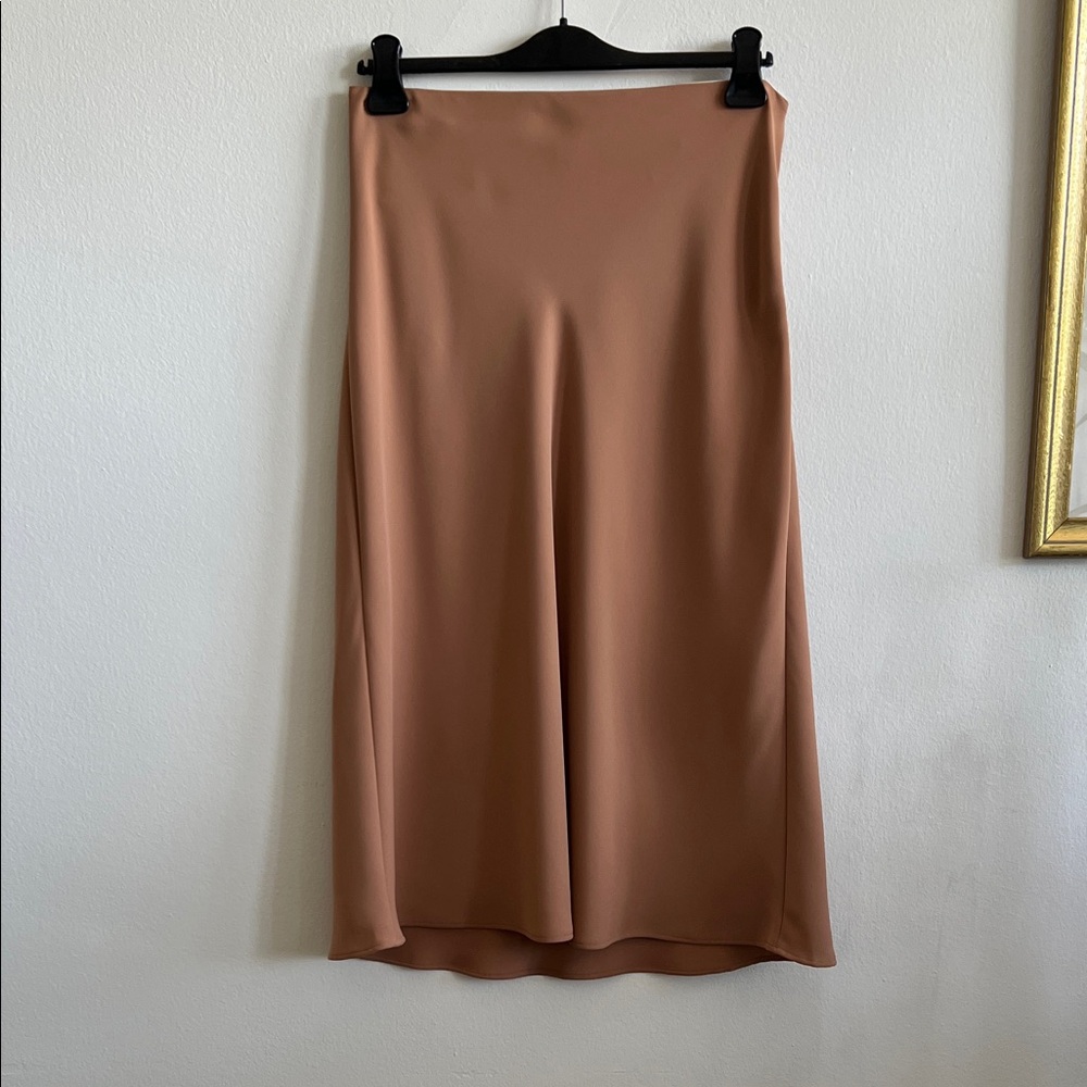 EXPRESS TAN BIAS CUT MIDI SKIRT SIZE 90’S SIZE M